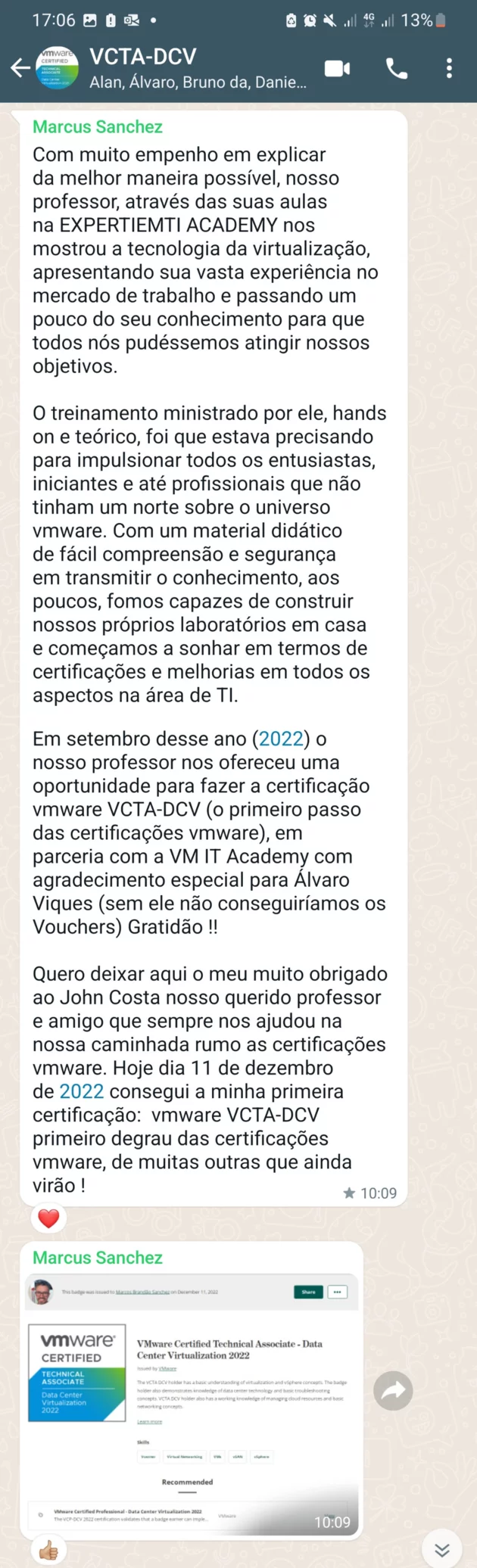 Depoimento de Marcus Sanches sobre a formação com o John